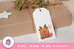 Reindeer Christmas kawaii clipart winter animals cartoon Product Image 2