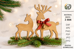 Christmas Reindeers Bundle Laser Cut. Stand Decor SVG Product Image 4