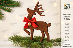 Christmas Reindeers Bundle Laser Cut. Stand Decor SVG Product Image 6