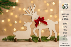 Christmas Reindeers Bundle Laser Cut. Stand Decor SVG Product Image 10