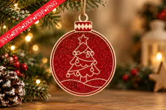 Christmas Reindeer Ornament SVG Product Image 1