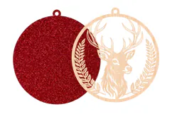 Christmas Reindeer Winter Forest SVG Product Image 2
