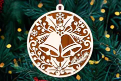Christmas Reindeer Ornament SVG Cut File Product Image 2