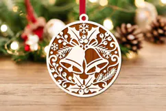 Christmas Reindeer Ornament SVG Cut File Product Image 3