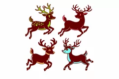 Reindeer Laser Cut Christmas Ornaments - 4x SVG Templates Product Image 2