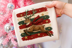 Christmas Reindeer Png, Rustic Holiday Deer Sublimation Product Image 3