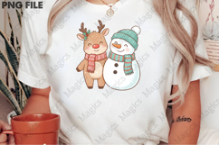 Christmas Reindeer Snowman PNG Product Image 2