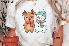 Christmas Reindeer Snowman PNG Product Image 2