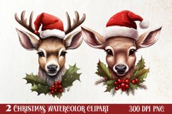 Christmas Reindeer Sublimation Clipart, Christmas SVG Product Image 1