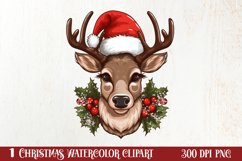 Christmas Reindeer Sublimation Clipart, Christmas SVG Product Image 1