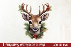 Christmas Reindeer Sublimation Clipart, Christmas SVG Product Image 1