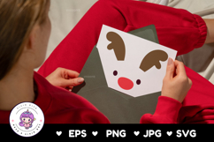 Cute Reindeer SVG Christmas cartoon kawaii clipart Product Image 4