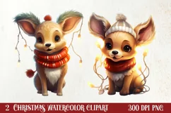 Christmas Reindeer Sublimation Clipart PNG Product Image 1