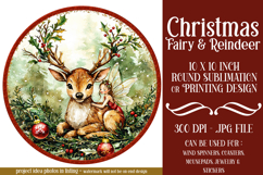 Christmas Spinner, Fairy and Reindeer Christmas Round, r2 Product Image 1