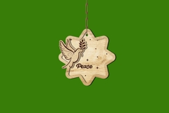 Christmas “Peace Ornament - Laser Cut File Product Image 2