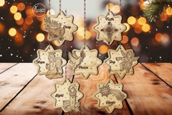 Laser Cut Wooden Christmas Ornaments Product Image 2
