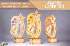 American Football SVG. 3D Awards Laser Cut. Sports Trophies Product Image 1