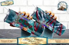 This is a peekaboo tumbler design sized to fit 20oz sublimation skinny tumblers, this is a seamless tumbler design that features a frozen ice texture ribbon wrapped background