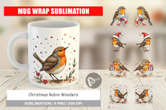 Christmas Robin Wonders Mug Wrap Product Image 1