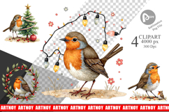 Christmas Robin Wonders Clipart Product Image 1