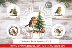 Christmas Robin Wonders Wind Spinner Product Image 1
