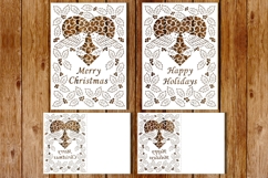 Pop Up Christmas Robins, Merry Christmas, Greeting Card SVG. Product Image 2