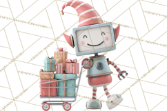 Christmas Robot Clipart PNG, Fun Christmas Png Product Image 2