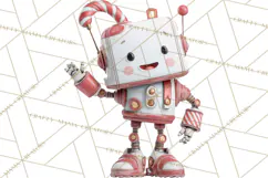 Christmas Robot Clipart PNG, Fun Christmas Png Product Image 3