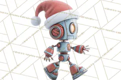 Christmas Robot Clipart PNG, Fun Christmas Png Product Image 5