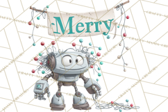 Christmas Robot Clipart PNG, Fun Christmas Png Product Image 2