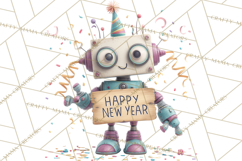 Christmas Robot Clipart PNG, Fun Christmas Png Product Image 4
