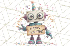 Christmas Robot Clipart PNG, Fun Christmas Png Product Image 4