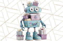 Christmas Robot Clipart PNG, Fun Christmas Png Product Image 5