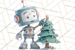 Christmas Robot Clipart PNG, Fun Christmas Png Product Image 3