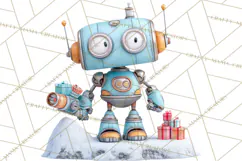 Christmas Robot Clipart PNG, Fun Christmas Png Product Image 4
