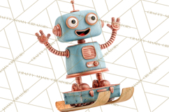 Christmas Robot Clipart PNG, Fun Christmas Png Product Image 5