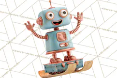 Christmas Robot Clipart PNG, Fun Christmas Png Product Image 5