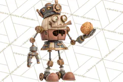 Christmas Robot Clipart PNG, Fun Christmas Png Product Image 3