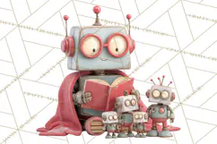 Christmas Robot Clipart PNG, Fun Christmas Png Product Image 4