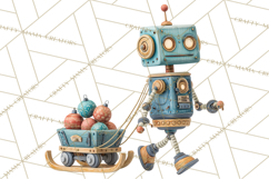 Christmas Robot Clipart PNG, Fun Christmas Png Product Image 5