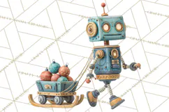 Christmas Robot Clipart PNG, Fun Christmas Png Product Image 5