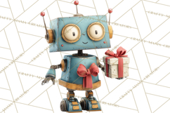 Christmas Robot Clipart PNG, Fun Christmas Png Product Image 3