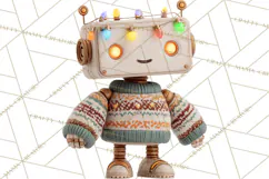 Christmas Robot Clipart PNG, Fun Christmas Png Product Image 5