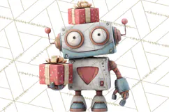 Christmas Robot Clipart PNG, Fun Christmas Png Product Image 3