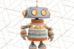 Christmas Robot Clipart PNG, Fun Christmas Png Product Image 2
