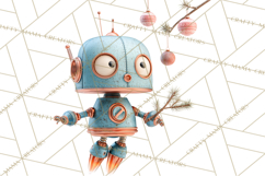 Christmas Robot Clipart PNG, Fun Christmas Png Product Image 4