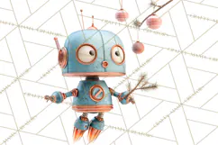 Christmas Robot Clipart PNG, Fun Christmas Png Product Image 4