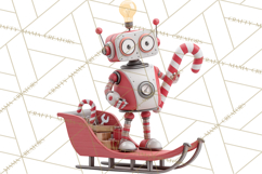 Christmas Robot Clipart PNG, Fun Christmas Png Product Image 3