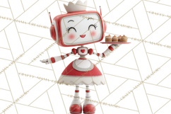 Christmas Robot Clipart PNG, Fun Christmas Png Product Image 2