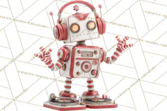 Christmas Robot Clipart PNG, Fun Christmas Png Product Image 3